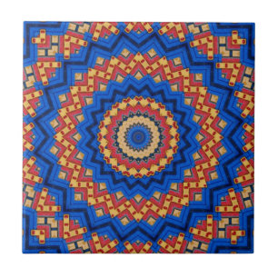 Azulejo De Cerâmica Azul cor de laranja