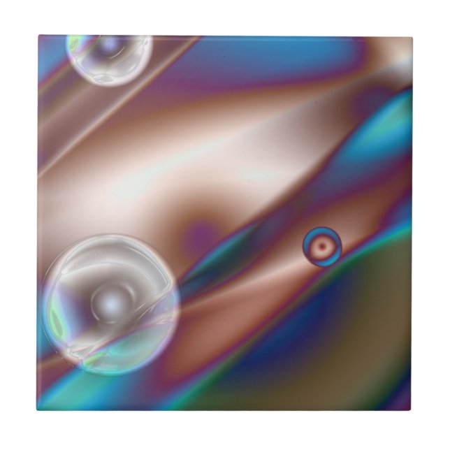 Azulejo De Cerâmica Azul de chocolate (Frente)