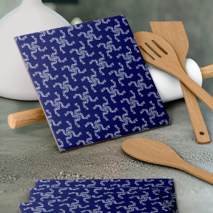 Azulejo De Cerâmica Azul de Natal, decoração de Natal, Natal