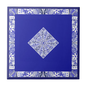 Azulejo De Cerâmica Azul de rendas cerâmicas de Grécia