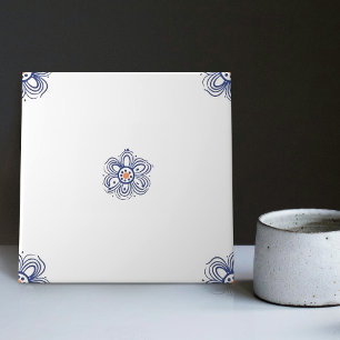 Azulejo De Cerâmica Azul Delft Combinando Dutch Indigo Mix Match Vazio