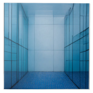 Azulejo De Cerâmica Azul e Branco