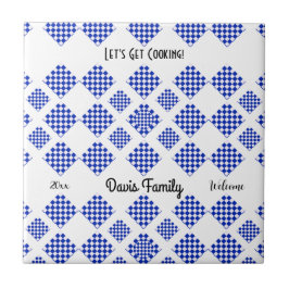 Azulejo De Cerâmica Azul e branco verificados