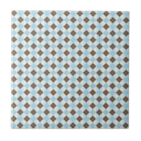 Azul e teste padrão clássico de Brown Argyle