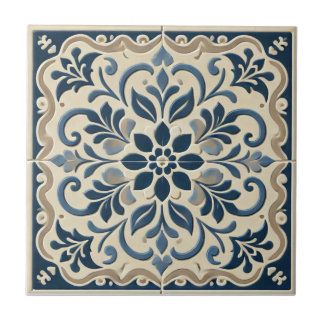 Azulejo De Cerâmica Azul Elegante - Design Azuljo português