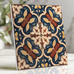 Azulejo De Cerâmica Azul floral mediterrânico russo e Terracotta<br><div class="desc">Adicione elegância mediterrânica eterno ao seu espaço com este intrincado azulejo com padrões florais ousados em azul rico, terracota quente e amarelo ouro num pano de fundo cremoso. A design evoca a arte artesanal tradicional, perfeita para criar estonteantes pancadas de fundo, paredes de sotaque ou interiores de inspiração russa. Seus...</div>