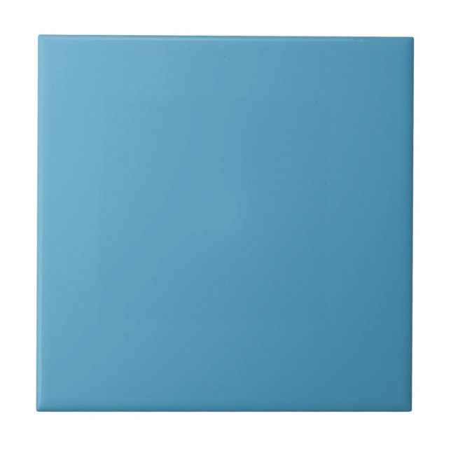 Azulejo De Cerâmica Azul-Flores (Frente)
