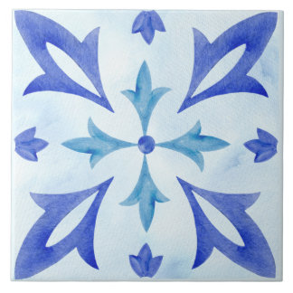 Azulejo De Cerâmica Azul Indigo Azulejo Português Lisboa Decorativo 