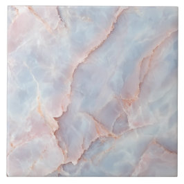 Azulejo De Cerâmica Azul Luxurioso e Gemstone Rosa Moderno Elegante