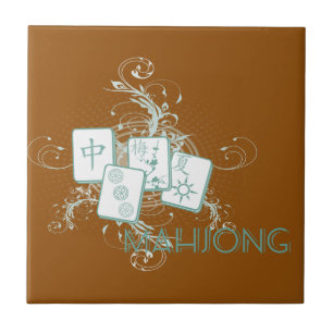Azulejo De Cerâmica azul mahjong