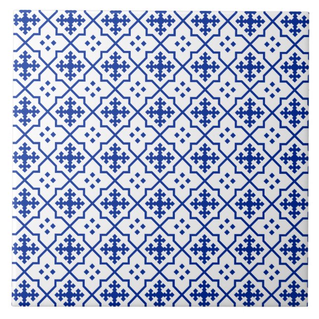 Azulejo De Cerâmica Azul marroquino (Frente)