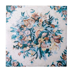 Azulejo De Cerâmica Azul-moçambicano flaoral italiano antigo, antigo r