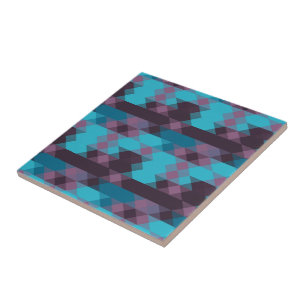 Azulejo De Cerâmica azul pavão, roxo, azul topázio e trovão