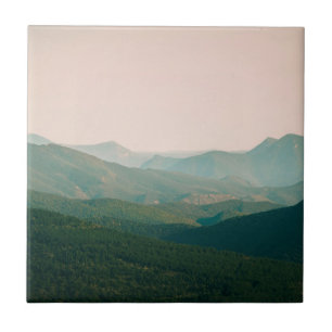 Azulejo De Cerâmica Azul pelas montanhas