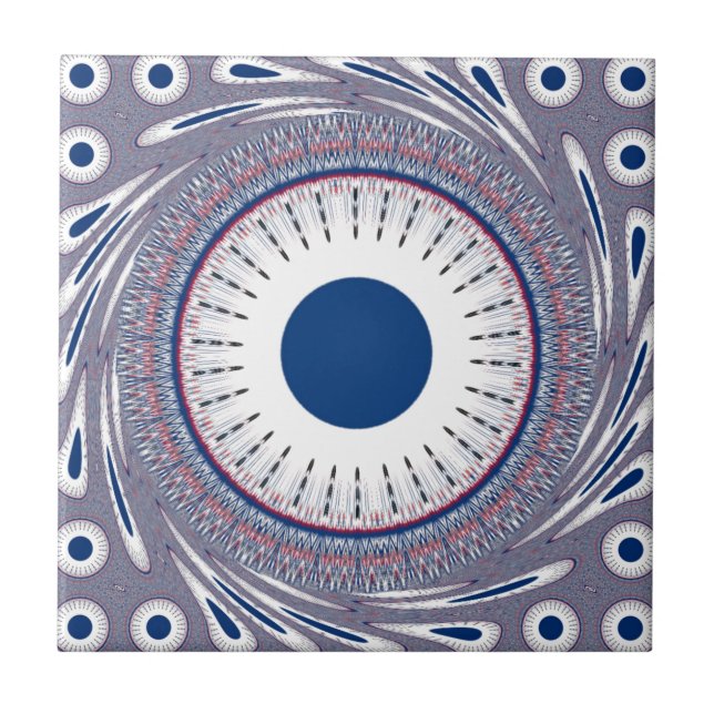 Azulejo De Cerâmica Azul-quic (Frente)