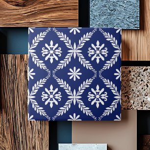 Azulejo De Cerâmica Azul Simples Moderno Geométrico Elegante Abstrato