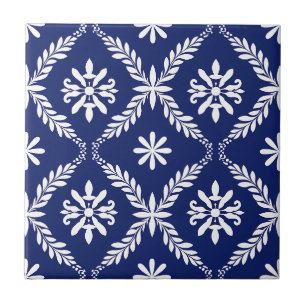 Azulejo De Cerâmica Azul Simples Moderno Geométrico Elegante Abstrato