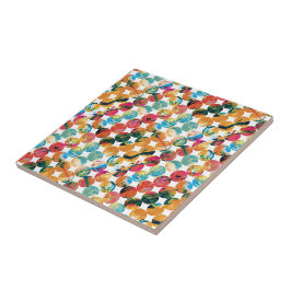 Azulejo De Cerâmica Azul Verde Laranja Grunge Círculo Abstrato Moderno