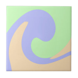 Azulejo De Cerâmica Azul verde mármore fluido boho negrito