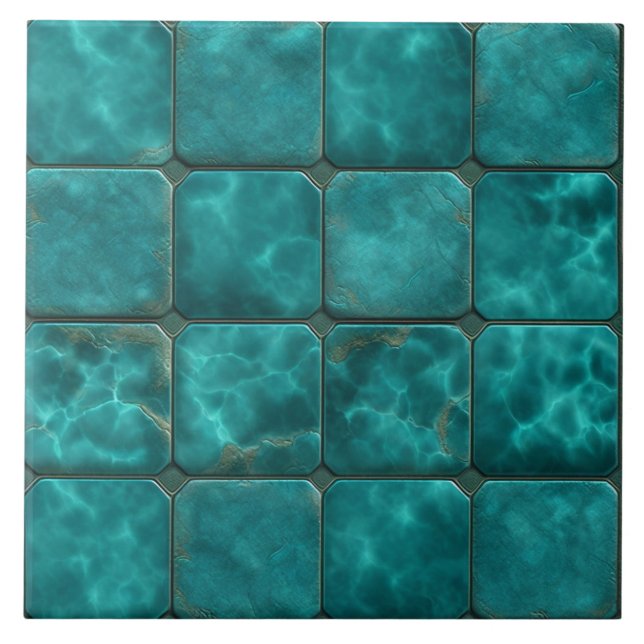 Azulejo De Cerâmica Azulejo Aqua Marine Cerâmica (Frente)