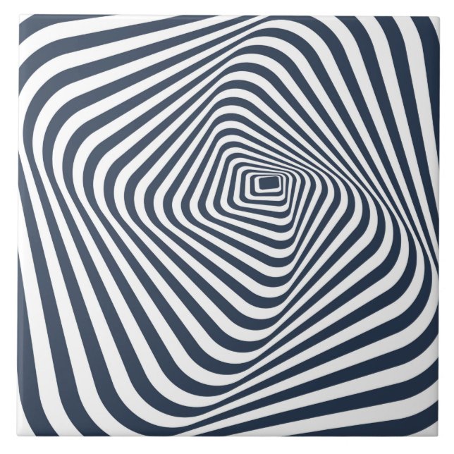 Azulejo De Cerâmica Azulejo - Através do Túnel Moderno Abstrato  (Frente)