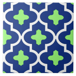 Azulejo De Cerâmica Azulejo, azuis cobaltos e limão marroquinos