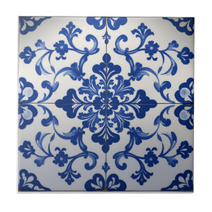 Azulejo De Cerâmica Azulejo Azul Índigo Português Lisboa Talavera