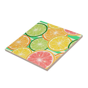 Azulejo De Cerâmica Azulejo/Azulejo cerâmico Trivet-Citrus