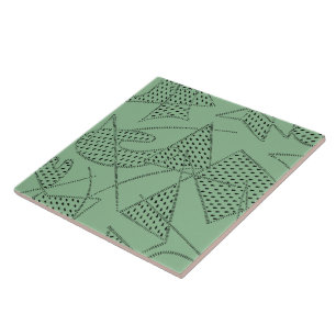 Azulejo De Cerâmica Azulejo: BUMERANGUE ATÔMICO - VERDE DE SEAFOAM