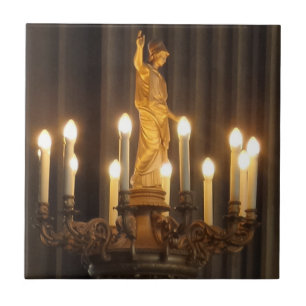 Azulejo De Cerâmica Azulejo CerâmicaPhoto Chandelier Pequeno (4,25" x 