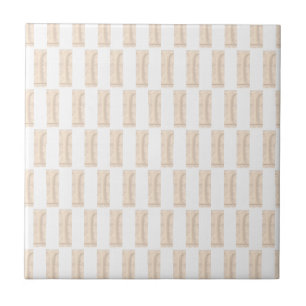 Azulejo De Cerâmica Azulejo Cerâmico Beige e Branco Quadrado Clássico 