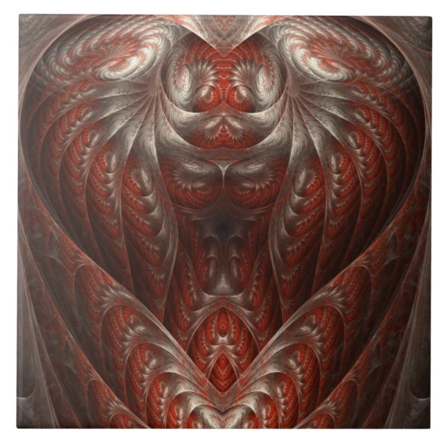 Azulejo De Cerâmica Azulejo cerâmico Design Vermelho Abstrato para me  (Frente)