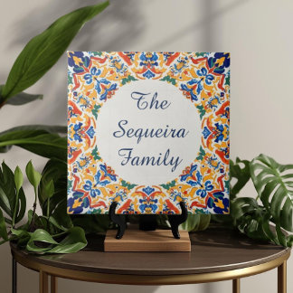 Azulejo De Cerâmica Azulejo Colorful Custom Name Plate Plaque Sign 