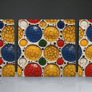 Azulejo De Cerâmica Azulejo Contemporâneo com Relevo Falso Pontilhado