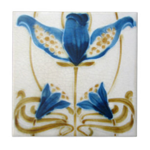 Azulejo De Cerâmica Azulejo da antiguidade da reprodução de Nouveau
