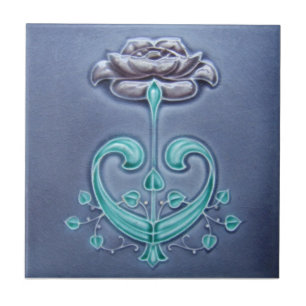 Azulejo De Cerâmica Azulejo da antiguidade da reprodução de Nouveau