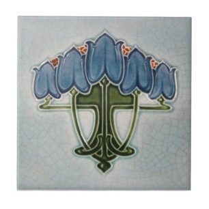 Azulejo De Cerâmica Azulejo da antiguidade da reprodução de Nouveau