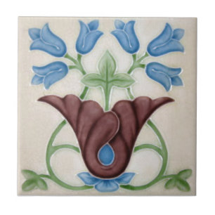Azulejo De Cerâmica Azulejo da antiguidade da reprodução de Nouveau