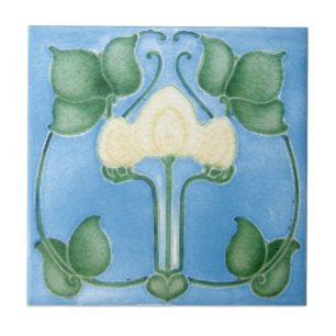 Azulejo De Cerâmica Azulejo da antiguidade da reprodução de Nouveau