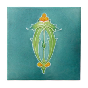 Azulejo De Cerâmica Azulejo da antiguidade da reprodução de Nouveau