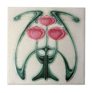 Azulejo De Cerâmica Azulejo da antiguidade da reprodução de Nouveau
