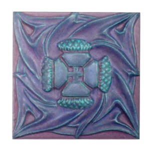 Azulejo De Cerâmica Azulejo da antiguidade da reprodução de Nouveau