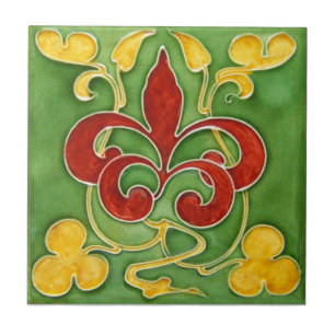 Azulejo De Cerâmica Azulejo da antiguidade da reprodução de Nouveau