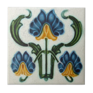 Azulejo De Cerâmica Azulejo da antiguidade da reprodução de Nouveau
