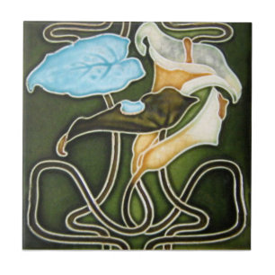 Azulejo De Cerâmica Azulejo da antiguidade da reprodução de Nouveau
