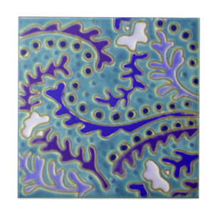 Azulejo De Cerâmica Azulejo da antiguidade da reprodução de Paisley