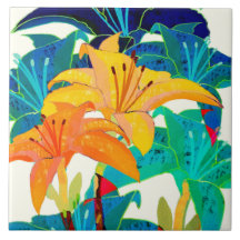 Azulejo Daylily Cerâmica Kitchen