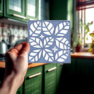 Azulejo De Cerâmica Azulejo de backsplash em cozinha, T cerâmico azul 