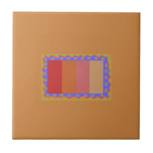 Azulejo De Cerâmica Azulejo de Cozinha Multicolorido Laranja Queimado