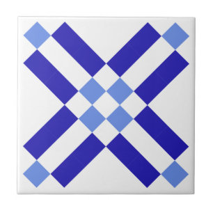 Azulejo De Cerâmica Azulejo de padrão clássico azul e branco quadrado 